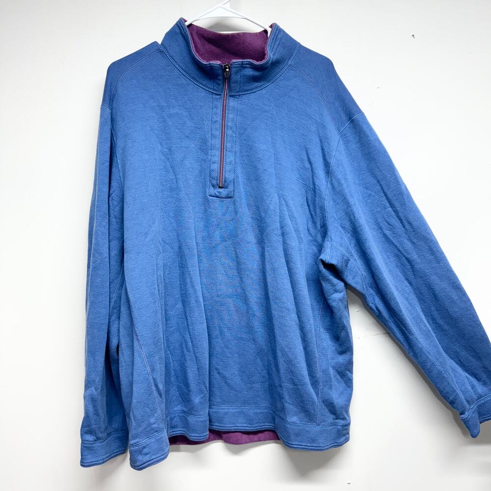 Tommy Bahama Men's Sweater Reversible Pullover Flip Side 1/4 Zip Pro Size 2X‎